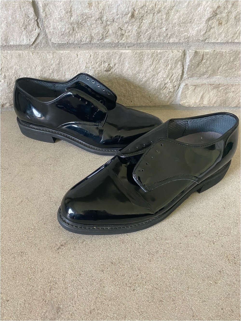 Vibram formal black tie black patent leather tuxedo groom shoes 11 wedding prom